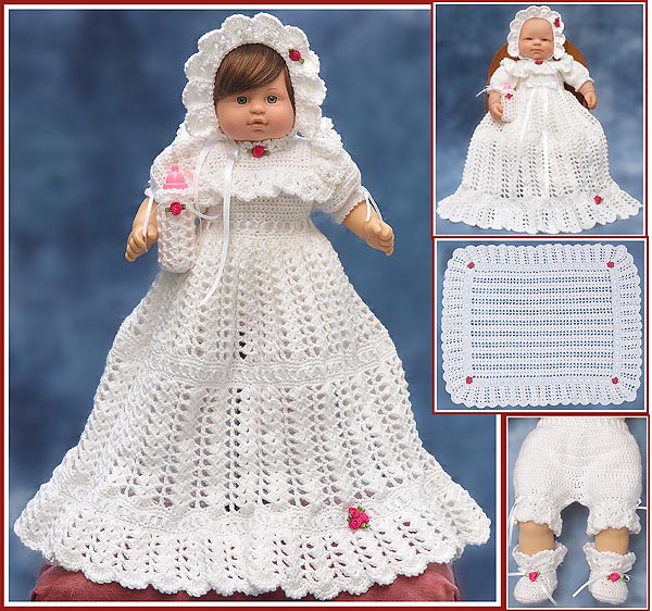 Belinda's Blessing Christening ensemble for baby dolls