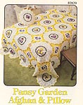 Annie's Attic Pansy Garden Afghan & Pillow