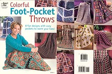 Annie's Attic Colorful Foot- Pocket Throws