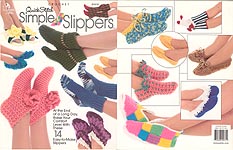 Annie's Attic Crochet Quick Stitch Simple Slippers