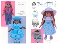 Shady Lane Crochet Butterfly Fashions for 18- Inch Dolls