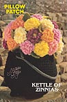 Annie's Attic Pillow Patch: Kettle of Zinnias