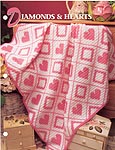 Annie's Crochet Quilt & Afghan Club, Diamonds & Hearts