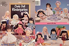 Cindy Doll Kindergarten book features eight outfits for 6.5" craft doll and may also fit the mini Am Girls - type dolls