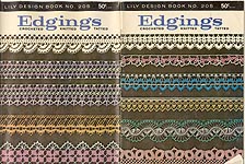 Lily Crochet Design Book No. 205: Edgings: Crocheted, Knitted, Tatted