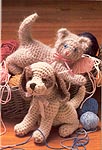 Playful Pets crocheted puppy and kitten