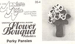 Annie's Attic Flower Bouquet Pot Holders: Perky Pansies
