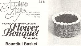 Annie's Attic Flower Bouquet Pot Holders: Bountiful Basket