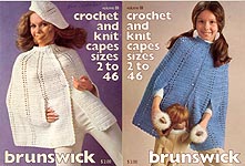 Brunswick Crochet and Knit Capes Sizes 2 to 46