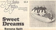 Annie's Attic Sweet Dreams: BANANA SPLIT (original B/W version)