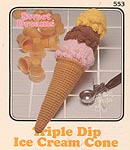 Annie's Attic Sweet Dreams: Triple Dip Ice Cream Cone (original B/W version)