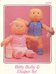 Annie's Attic crocheted soft sculpture Bitty Baby doll