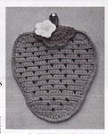 Shady Lane Fruit Potholder Mitts: Strawberry (original b/w)