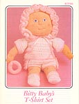 Annie's Attic crocheted soft sculpture Bitty Baby T-Shirt Set