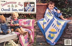 Leisure Arts Sunbonnet Sue & Overall Sam,Too afghans to crochet