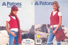 Patons Design Series: Anna Vest, Scarf, Hat, and Bag