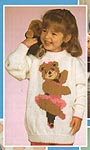 Mary Maxim KNIT Dancing Teddy Sweater