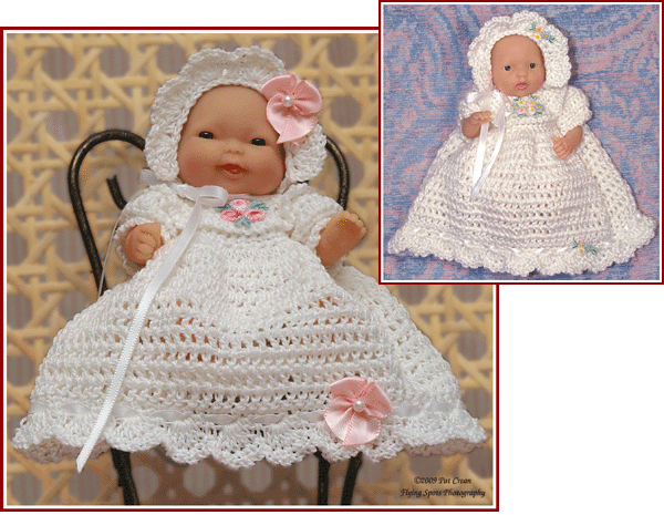 Myrande's Christening set for 5 inch or 7.5 inch baby dolls.