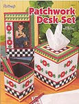 Plastic Canvas Patchwork Desk Set