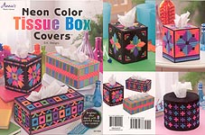 Annie's Plastic Canvas Neon Color Tissue Box Covers