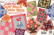 TNC Plastic Canvas Colorful Quilt Block Table Mats