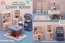 ASN Plastic Canvas Fashion Doll Country Kitchen