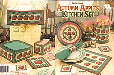 Annie's Attic Plastic Canvas Autumn Apples Kitchen Set