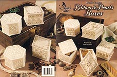 Annie's Attic Plastic Canvas Ribbon & Pearls Boxes