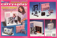 TNC Plastic Canvas Fashion Doll Carry & Play: Music Room