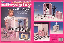 TNC Plastic Canvas Fashion Doll Carry & Play: Boutique