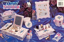 Annie's Attic Plastic Canvas Beaded Floral Vanity Set