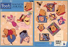 LA Pooh Magnets for You in Plastic Canvas