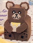 TNS Plastic Canvas Bear Air Freshener Cover