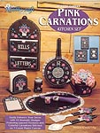 TNS Plastic Canvas Pink Carnations Kitchen Set