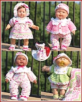 Rainbow Sherbet Layette for 15 inch dolls