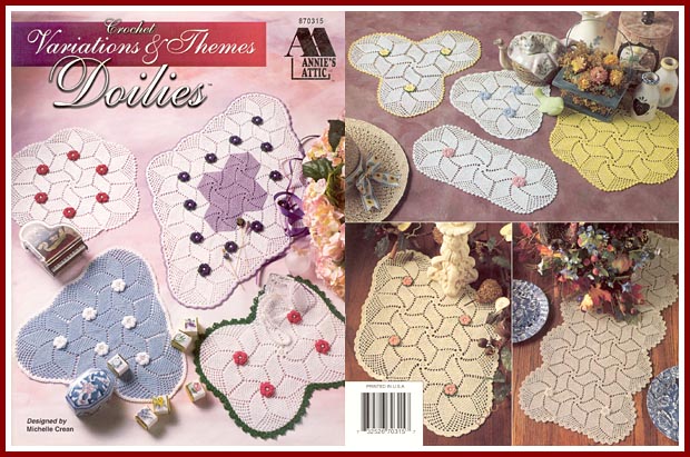 Themes and Variations Doilies are worked in spiral motifs and sewn together.