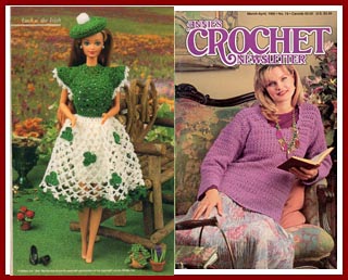 Cover of Annies Crochet Newsletter for March - April 1995.