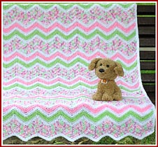 Coming Soon: Summer Rainbow Sherbet Ripple baby afghan