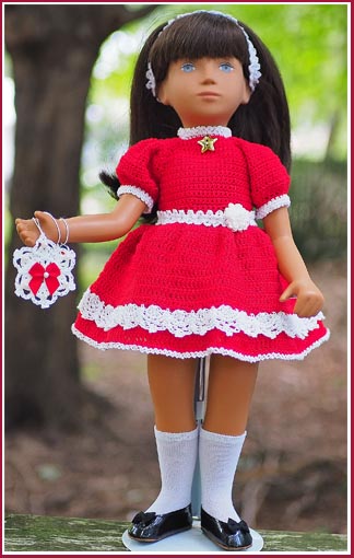 Sasha doll in fancy red dress