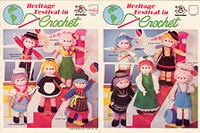 Vintage Crochet Playbabies Doll Patterns Yarn Head Baby Toothie